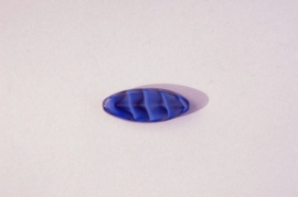 Langwerpige ovalen blauw gemarmerd. Chique kralen! (CB-034)