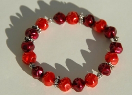 Armband in rood en bordeaux (AB-12-E)