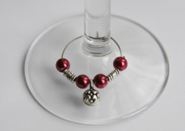 Parel-winecharms in rose-nuances en paars (WCD-005)