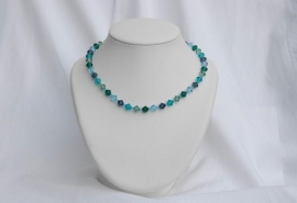 Blauw-groentinten Swarovski-ketting (SW-009)