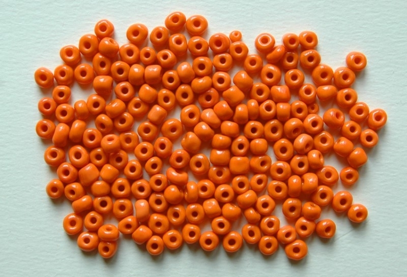 Rocailles in vol oranje, ca 2,5x4mm (RC-006)