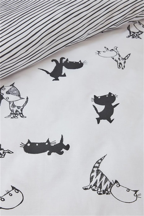 DE Beddinghouse x Fiep Amsterdam Pim en Pom - 135x200 cm - Black 229162