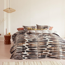vtwonen botanic stripe - 140 x 200/220 cm + 1x 60 x 70 cm - Terra 321669*