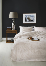 a/ Riviera Maison dekbedovertrek Furry Stripes - 155 x 220 cm - Off-white 333131