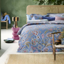 329102 Pip Studio Matata Dekbedovertrek 140x200/220 cm – Blauw Katoen met Print & Instopstrook
