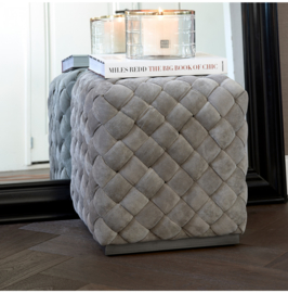 Room 48 Stool 40x40, fine tweed, pebbles Riviera Maison 4996001