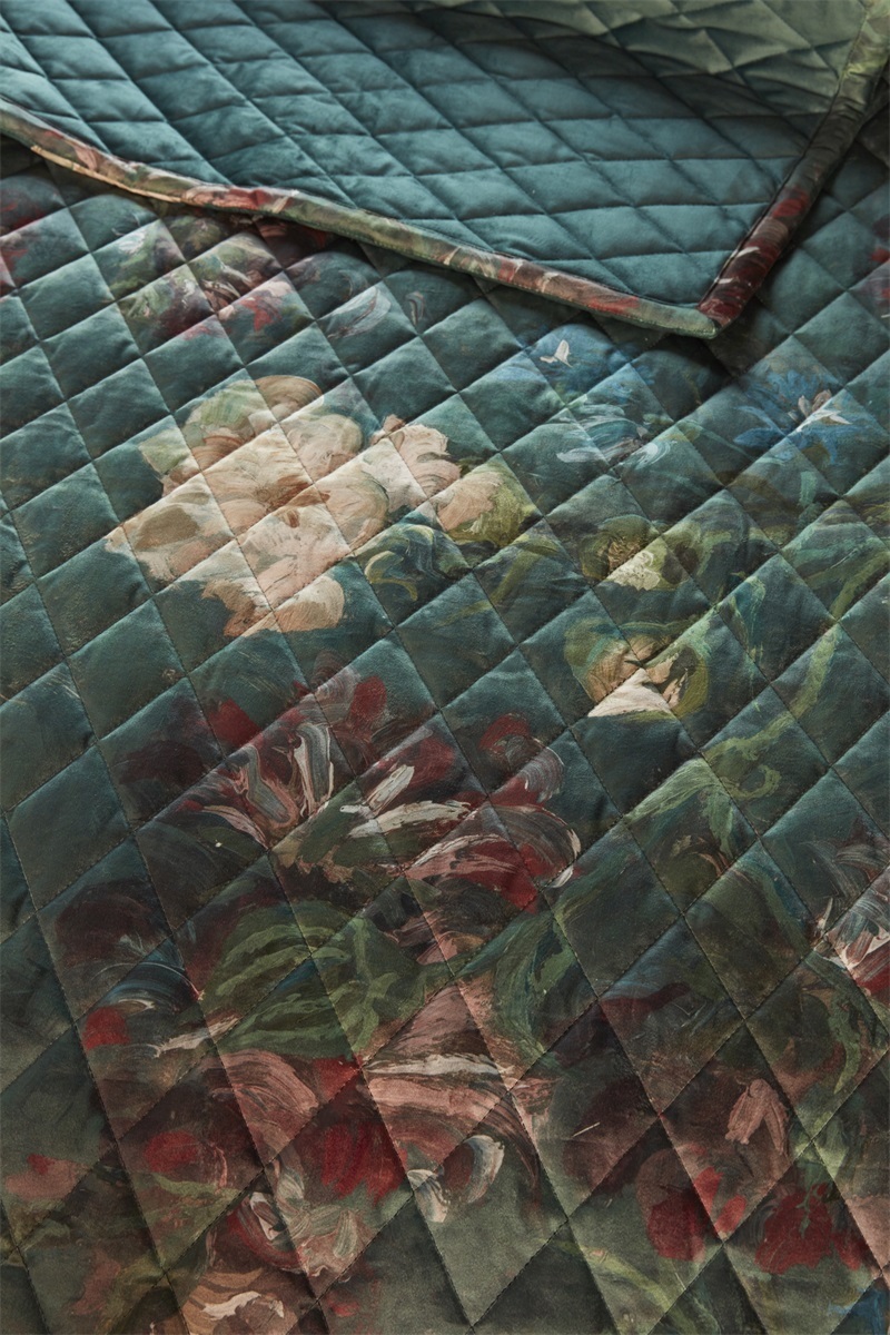 Beddinghouse x Van Gogh Museum Peonies Bedspread - 180 x 260 cm - Green 249865