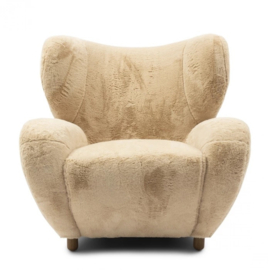 Fauteuil Courchevel, Faux fur, Chamois riviera maison 30424001