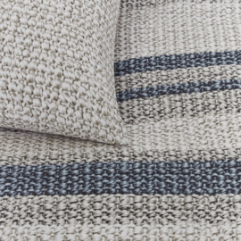 DE Riviera Maison dekbedovertrek Rattan Stripes - 155 x 220 cm - Blue Grey 257761