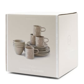 Riviera Maison Portofino Dinnerware Set of 16 flax 583030 PRE ORDER 