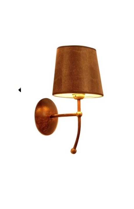 Rossi wandlamp Bruin patina Frezoli (exclusief kap) L.072.1.820*