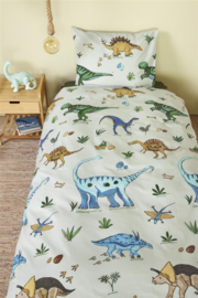 Beddinghouse dekbedovertrek Kids Happy Dinos - 100 x 135 cm - Green 321361