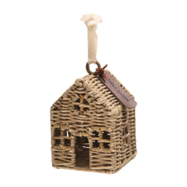 Rustic Rattan House Ornament (afm 8,5 x 12 cm) 599280 (PRE ORDER)