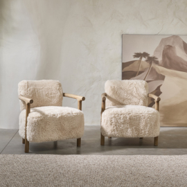 596180 Glenn Armchair Cloud Fur Riviera Maison