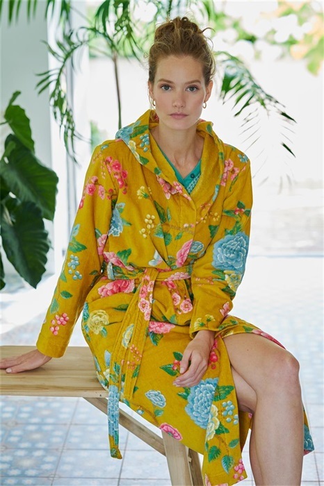 Pip Studio Good Evening Bathrobe - L - Yellow 217957