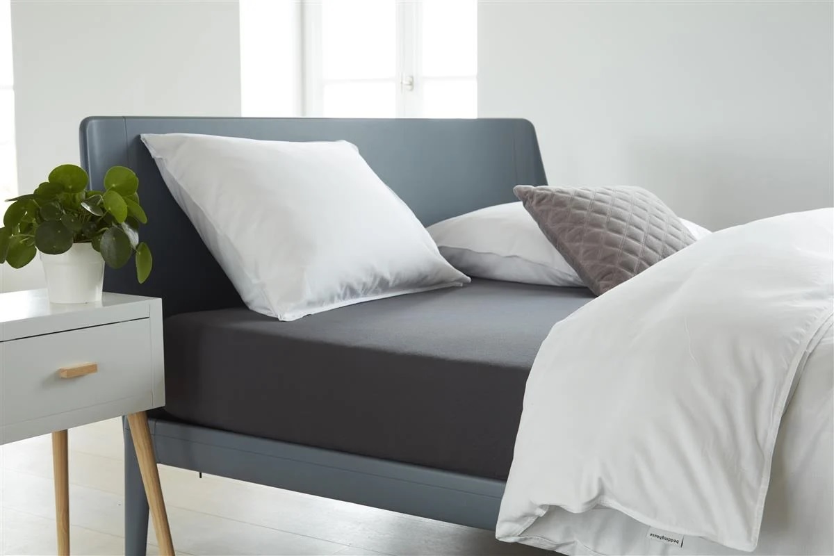 Beddinghouse Jersey Fitted Sheet - 70/80 x 200/220 cm - Anthracite 324997