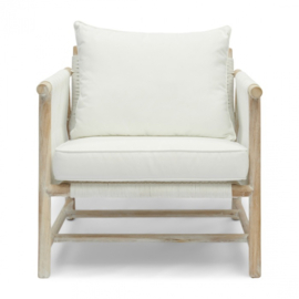 Loungestoel buiten Saint Tropez, Wit riviera Maison