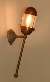 Tors Buiten/wandlamp in koper Frezoli