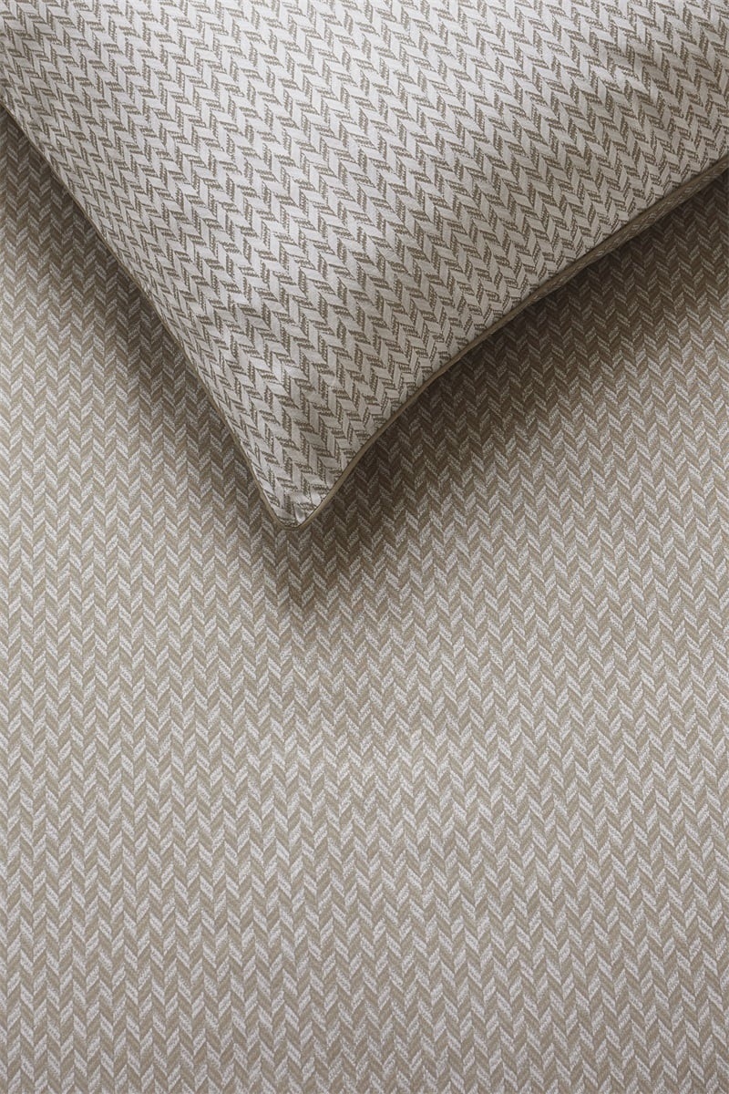 a1/ Riviera Maison dekbedovertrek Emery - 240 x 200/220 cm + 2x 60 x 70 cm - Taupe 333074