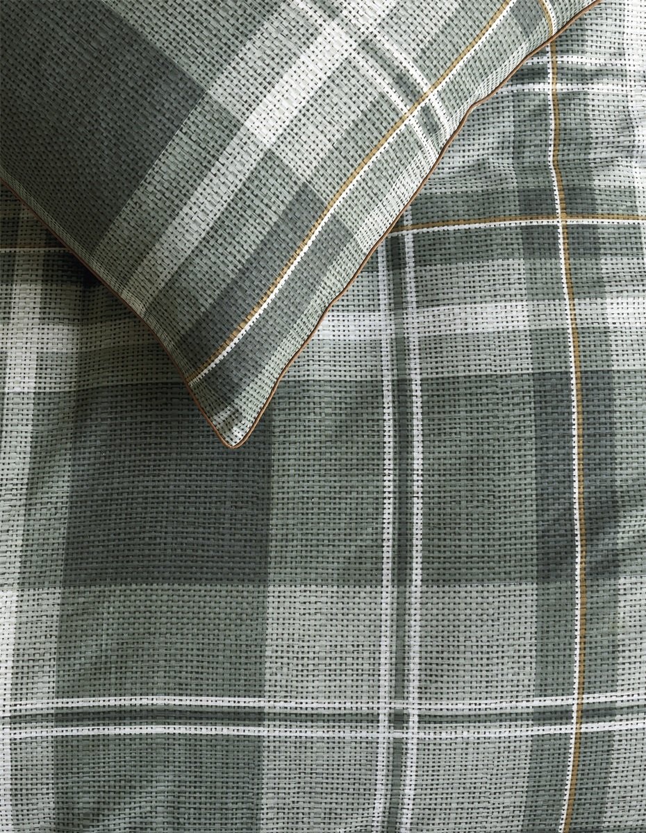a1/ Riviera Maison dekbedovertrek Tartan Check - 240 x 200/220 cm + 2x 60 x 70 cm - Green 332993
