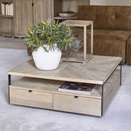 Salontafel Milan Parquet, 90x90 riviera maison 551580