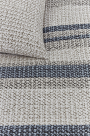 Riviera Maison Rattan Stripes dekbedovertrek - 240 x 200/220 cm - Blue Grey 257766!!