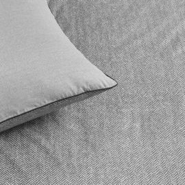 DE zo/ Riviera Maison Bettbezug  Chevron Weave - 155 x 220 cm - Grey 326006 (duitse maat!)