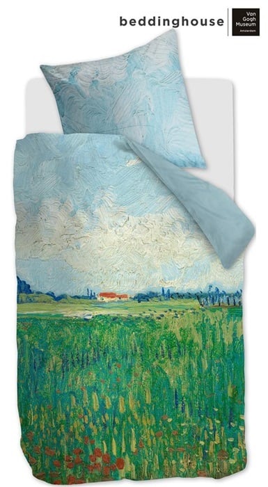 Beddinghouse x Van Gogh Museum Field with Poppies - 135x200 cm - Green 220524