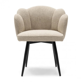 Draaibare eetkamerstoel Dauphine, Naturel Grey riviera maison &