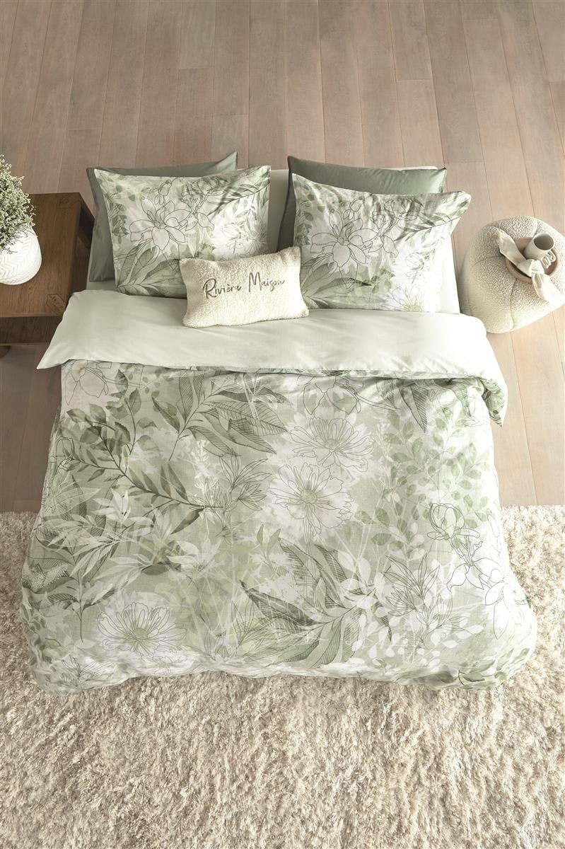 Riviera Maison Lilium - 155 x 220 cm - Grey Green 321605 (duitse maat!)