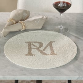 RM Monogram Beaded Placemat 577260 riviera maison