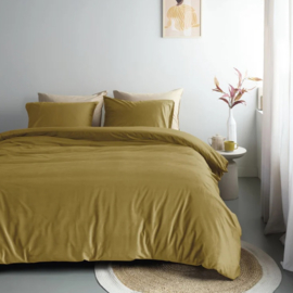 333263 Oker Ambiante dekbedovertrek Velvety – 240 x 200/220 cm + 2x 60 x 70 cm