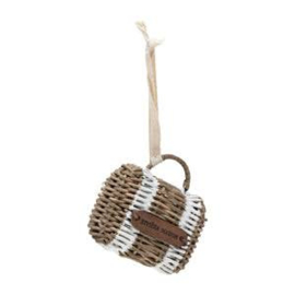 Rustic Rattan Suitcase Ornament - 568190