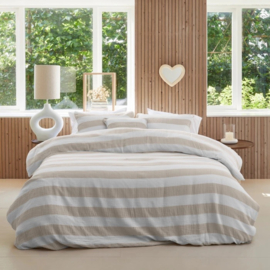 Riviera Maison Striped Cushion - 45 x 45 cm - Sand 330266 (incl vulling)