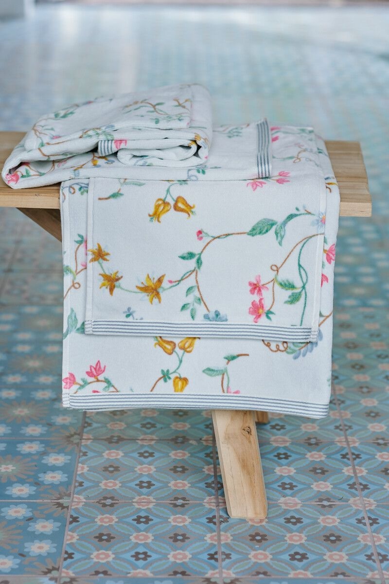 Pip Studio Les Fleurs - gastendoekje 30 x 50 cm - White 217799