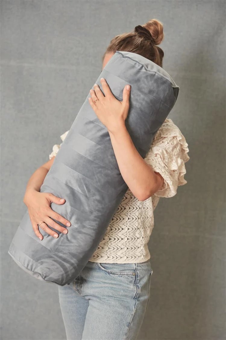 KAAT Amsterdam Softy Stripe Cushion - 22 x 70 cm - Blue Grey 239040