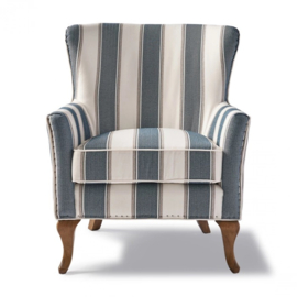 Fauteuil Cavendish, Blue stripe riviera maison