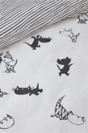 Beddinghouse x Fiep Amsterdam Pim en Pom - 100x135 cm - Black 229164