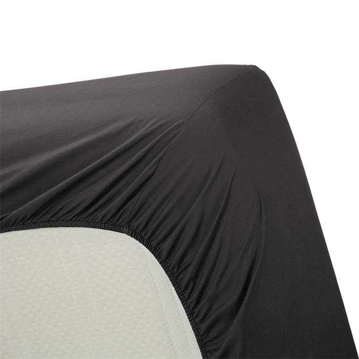 Ambiante Cotton Uni Fitted Sheet - 80 x 200 cm - Anthracite 182026