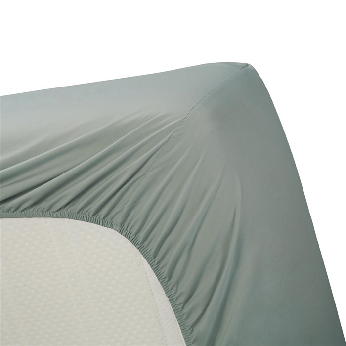 Ambiante Cotton Uni Fitted Sheet - 80 x 200 cm - Blue 223172