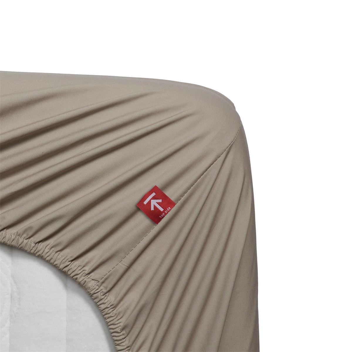 Beddinghouse Percale Splittopper Fitted Sheet - 180 x 220 cm - Sand 325129