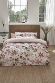 Riviera Maison dekbedovertrek Floral Flowers - 135 x 200 cm - Red 257779#