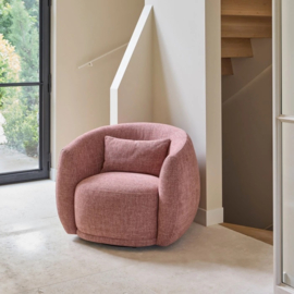 riviera maison Draaibare fauteuil Leonardo, Koraalroze