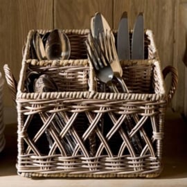 Rustic Rattan Couvert Basket Square Riviera Maison 125270