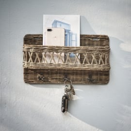 Rustic Rattan Hold My Keys Holder 442880 riviera maison