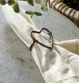 servetring Heart Napkin ring Rustic Rattan 446740 @