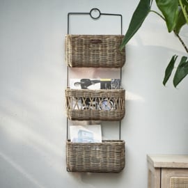 Rustic Rattan Wall Rack 450140 riviera maison