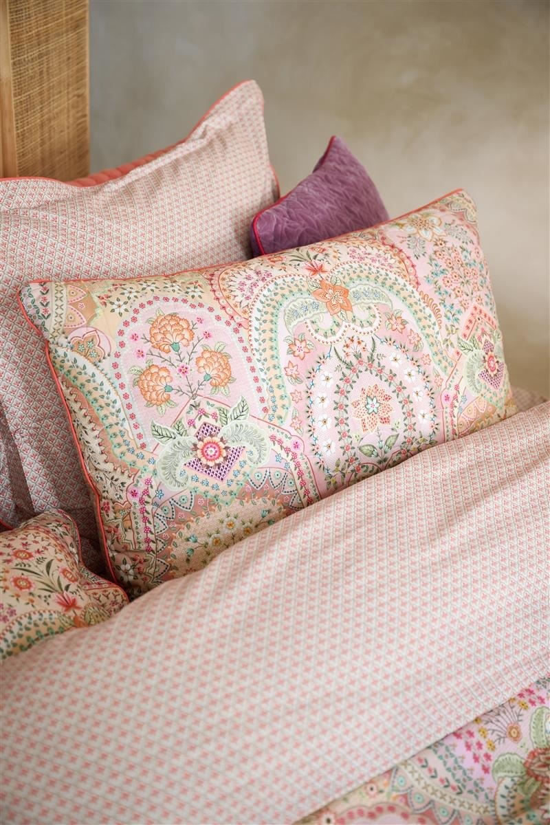 Pip Studio Jabali Flower Quilted Cushion - 45 x 70 cm - Coral 329638
