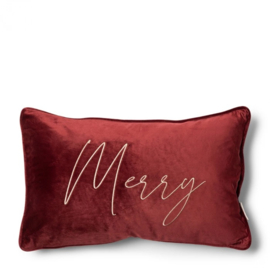 Kussenhoes Merry Christmas, Rood riviera maison  565310