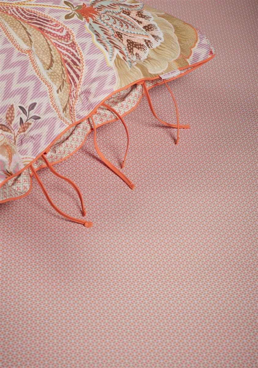 Pip Studio Cross Stitch Fitted Sheet - 100 x 200 cm - Coral 329673